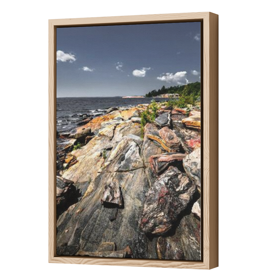 Thumbnail for Canvas - Wood Grain Floating Frame