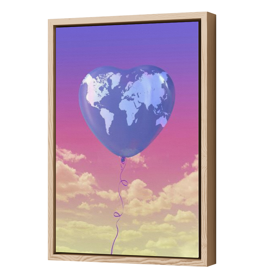 Thumbnail for Canvas - Wood Grain Floating Frame