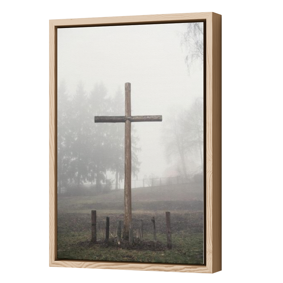 Thumbnail for Canvas - Wood Grain Floating Frame