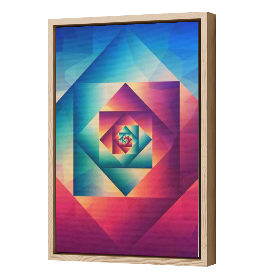 Thumbnail for Canvas - Wood Grain Floating Frame
