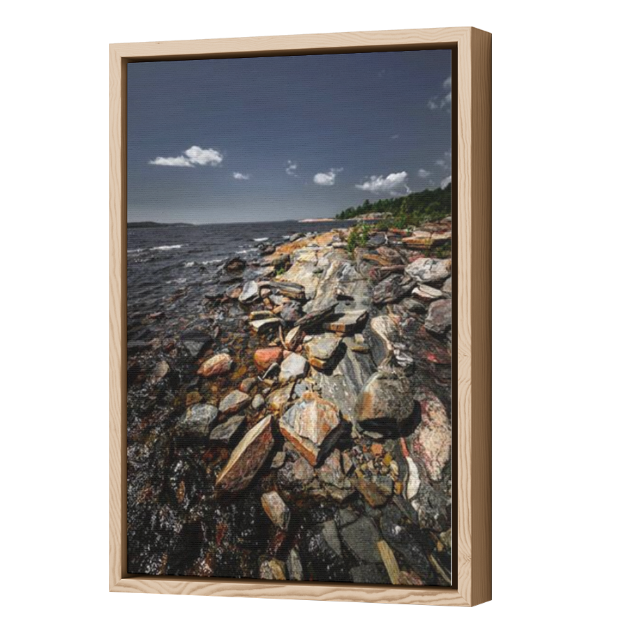 Thumbnail for Canvas - Wood Grain Floating Frame