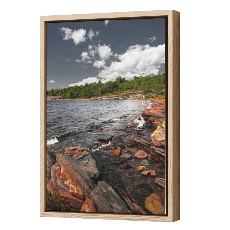 Thumbnail for Canvas - Wood Grain Floating Frame