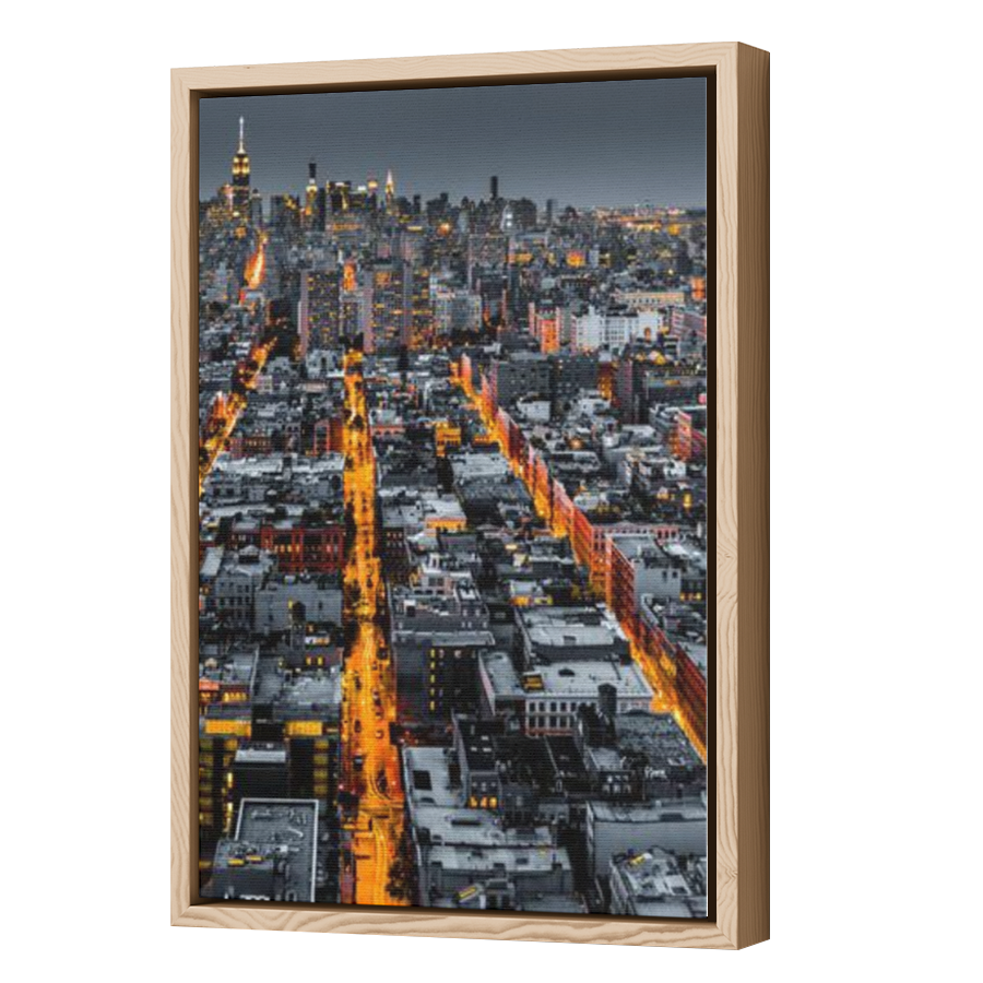 Thumbnail for Canvas - Wood Grain Floating Frame