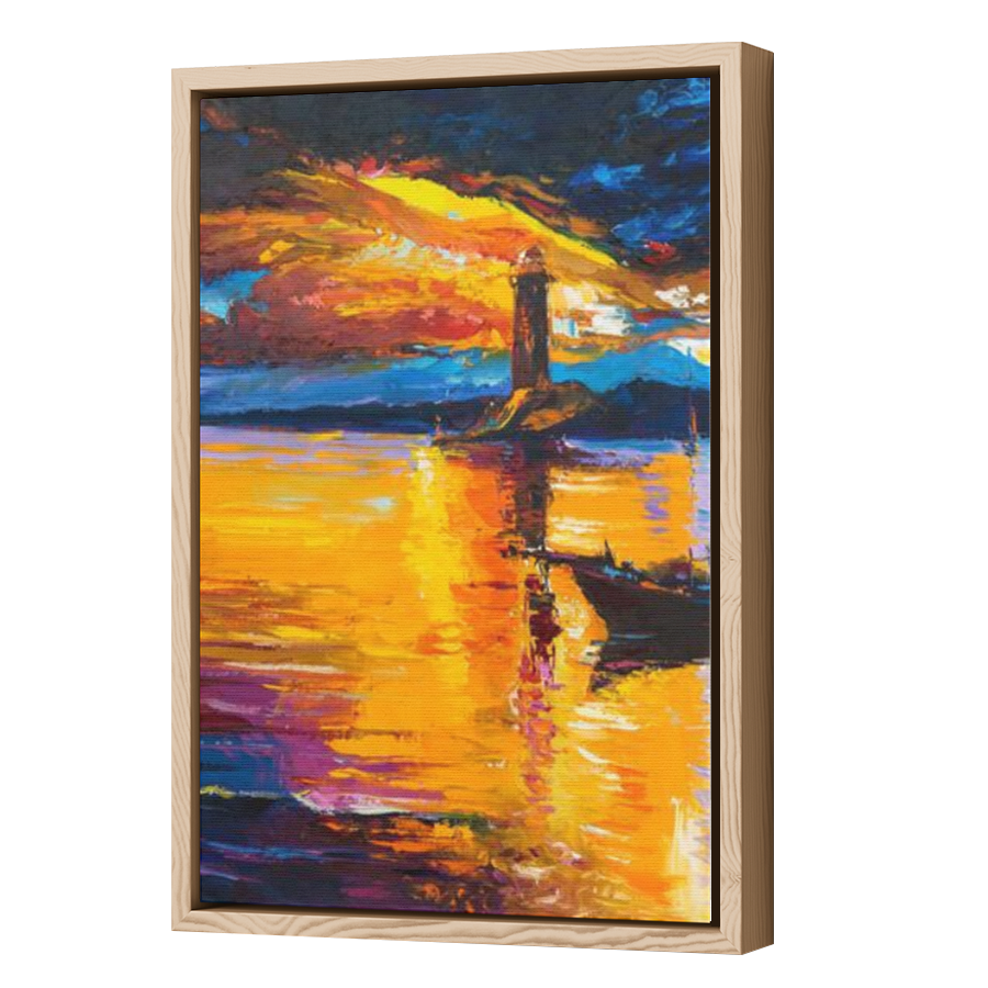 Thumbnail for Canvas - Wood Grain Floating Frame