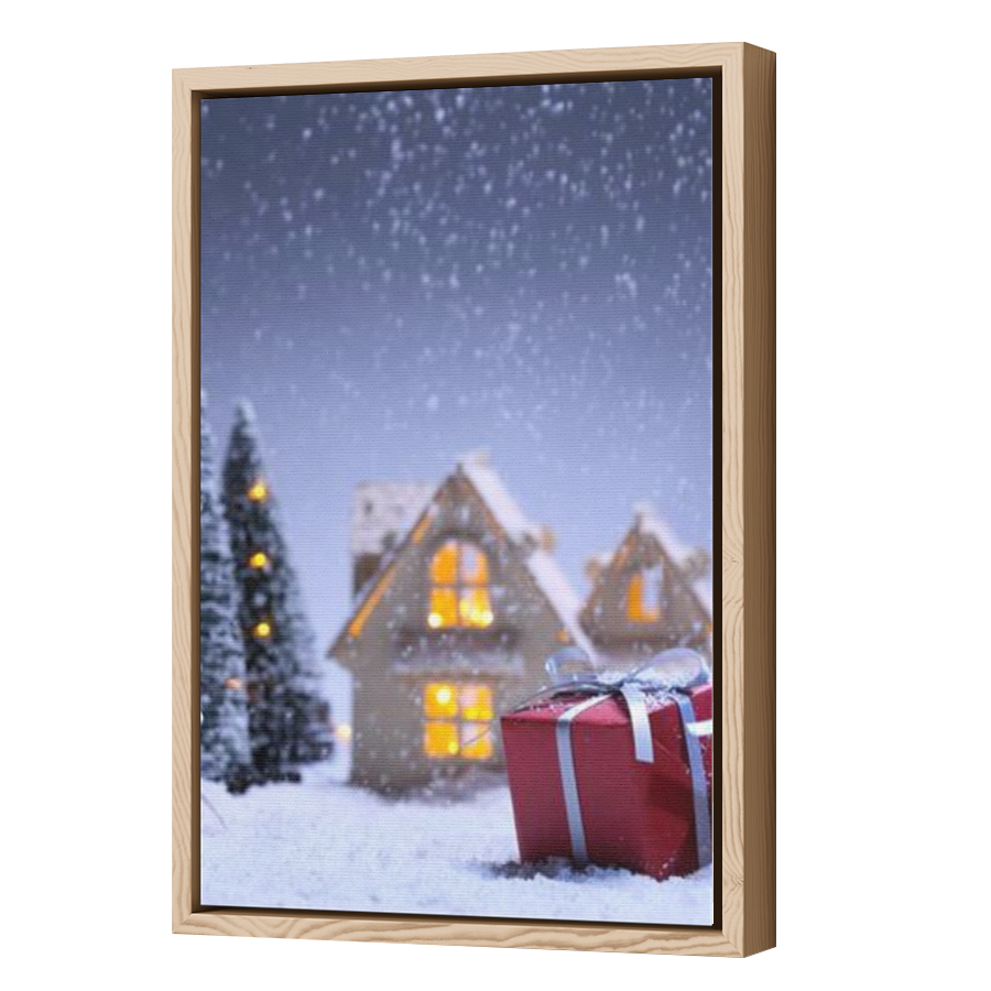 Thumbnail for Canvas - Wood Grain Floating Frame