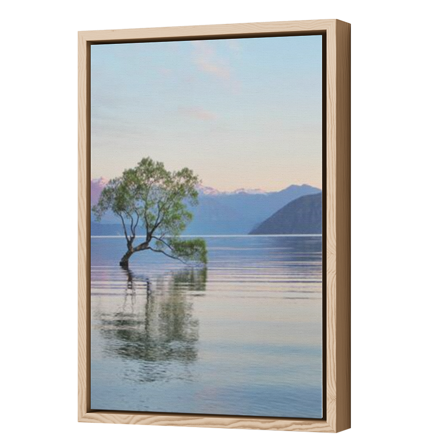 Thumbnail for Canvas - Wood Grain Floating Frame