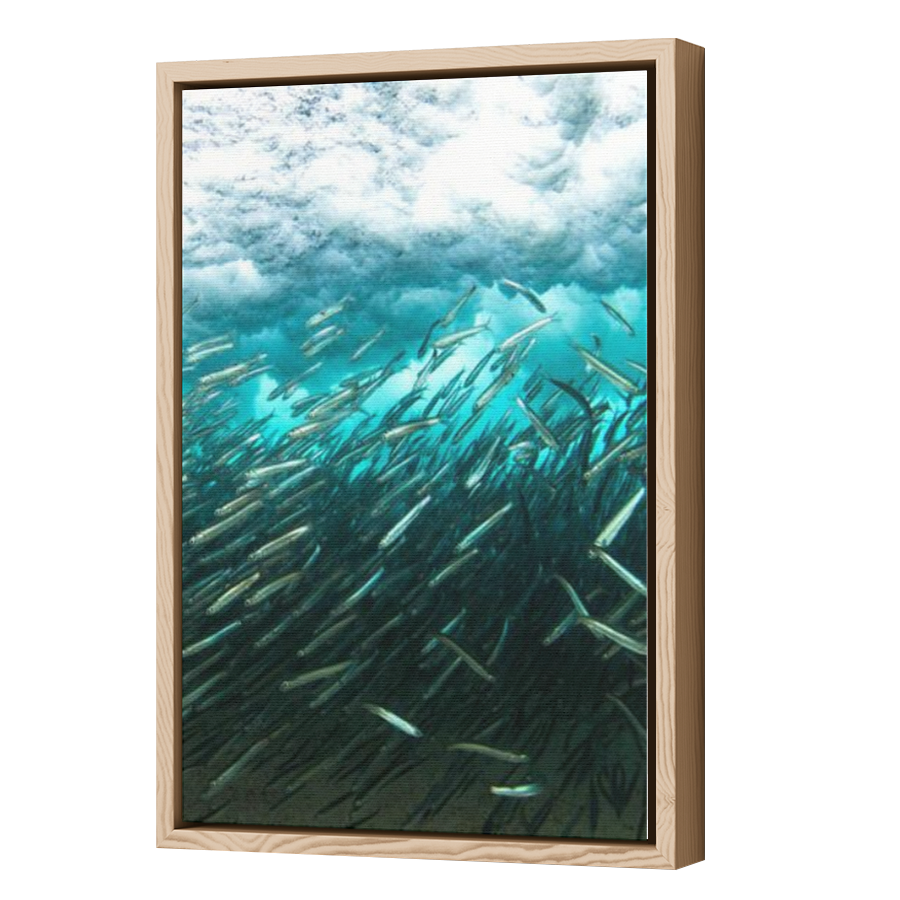 Thumbnail for Canvas - Wood Grain Floating Frame