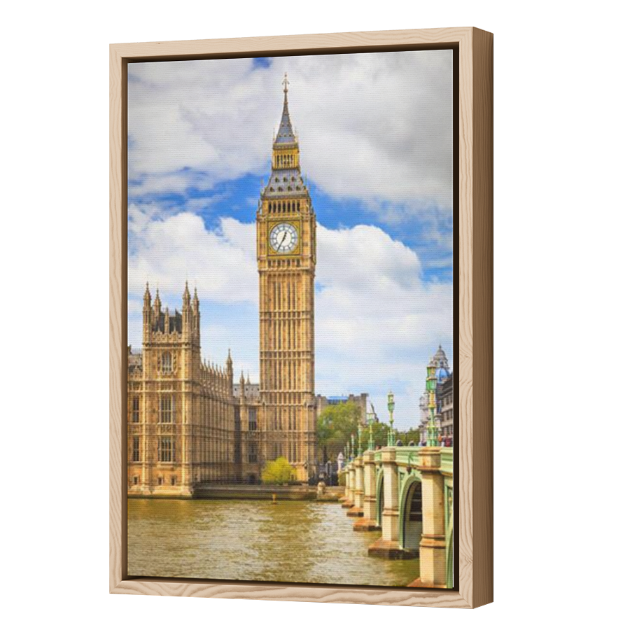 Thumbnail for Canvas - Wood Grain Floating Frame