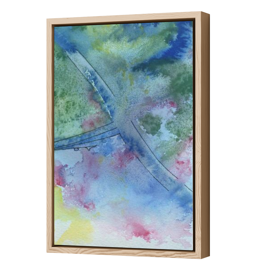 Thumbnail for Canvas - Wood Grain Floating Frame