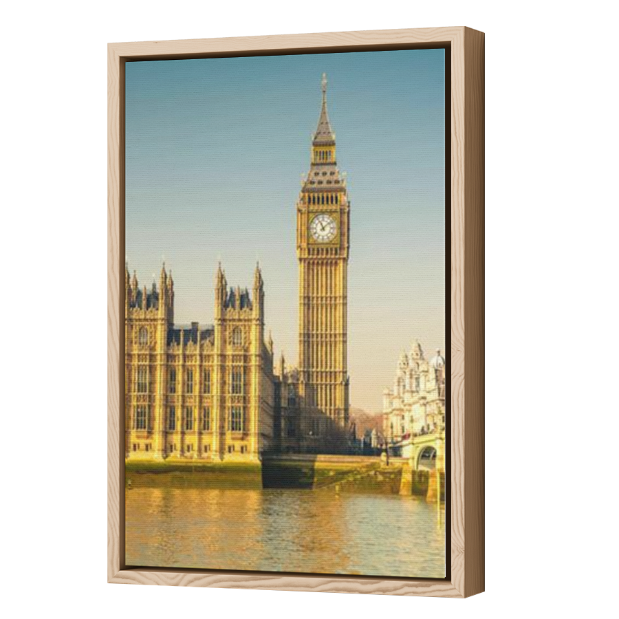 Thumbnail for Canvas - Wood Grain Floating Frame