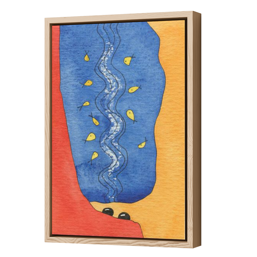 Thumbnail for Canvas - Wood Grain Floating Frame