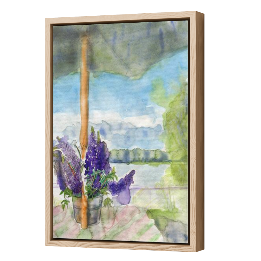 Thumbnail for Canvas - Wood Grain Floating Frame