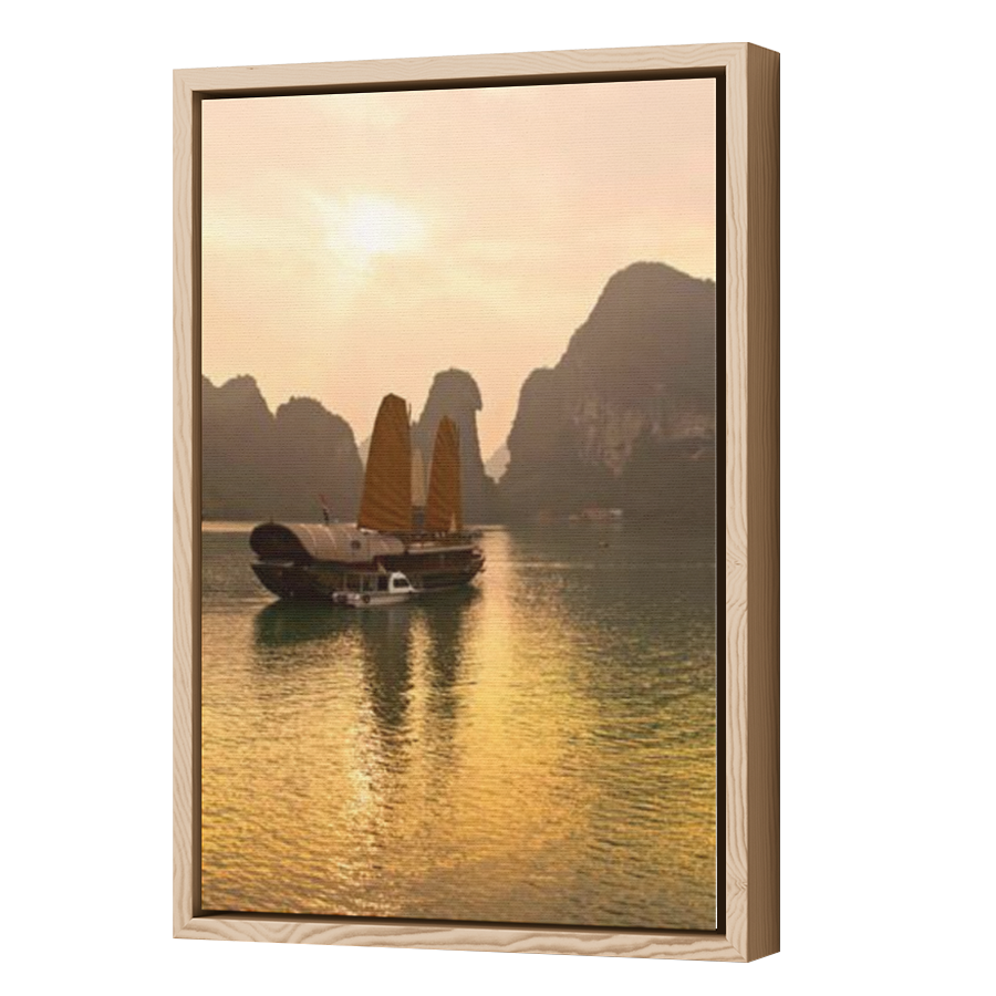 Thumbnail for Canvas - Wood Grain Floating Frame