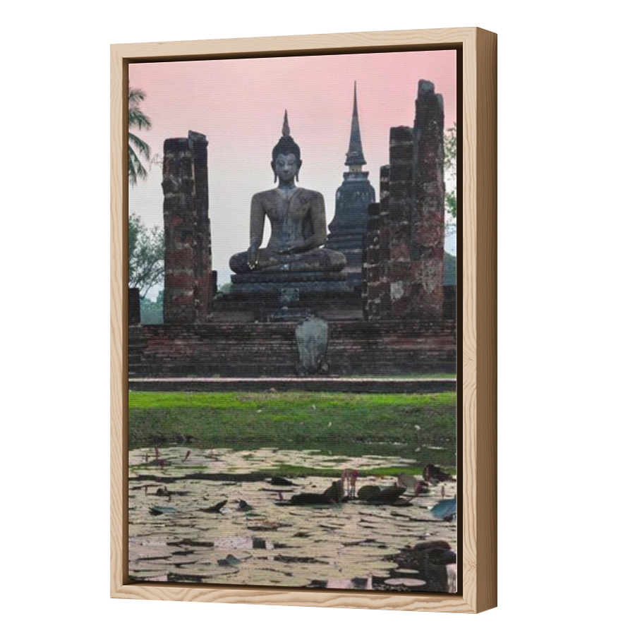 Thumbnail for Canvas - Wood Grain Floating Frame