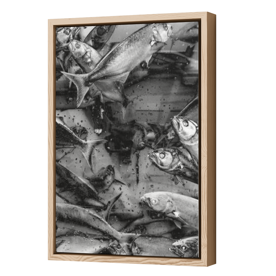 Thumbnail for Canvas - Wood Grain Floating Frame