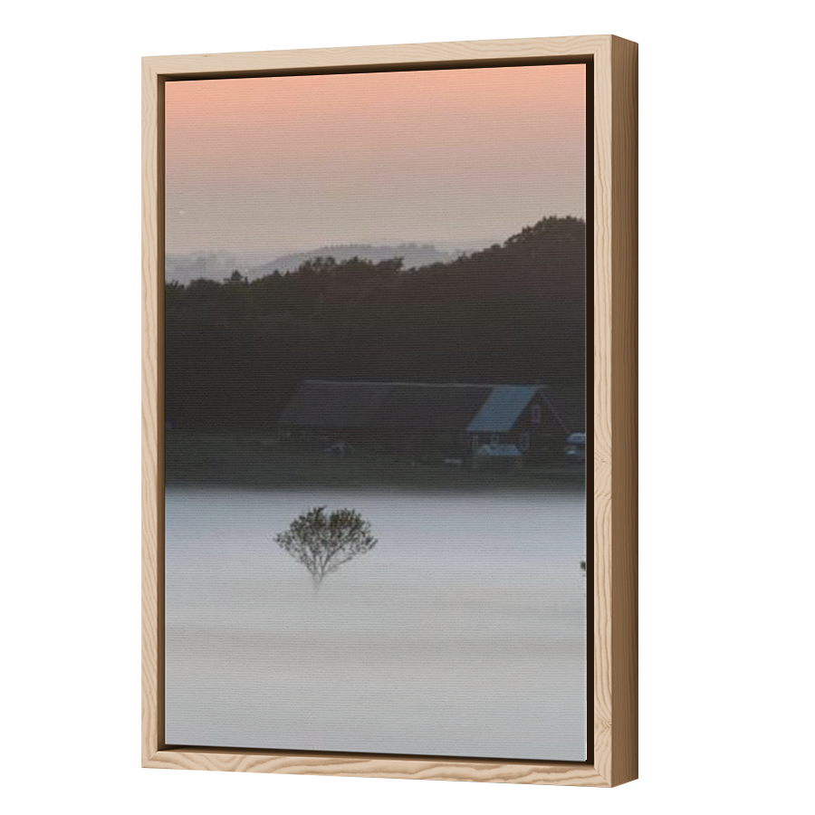 Thumbnail for Canvas - Wood Grain Floating Frame