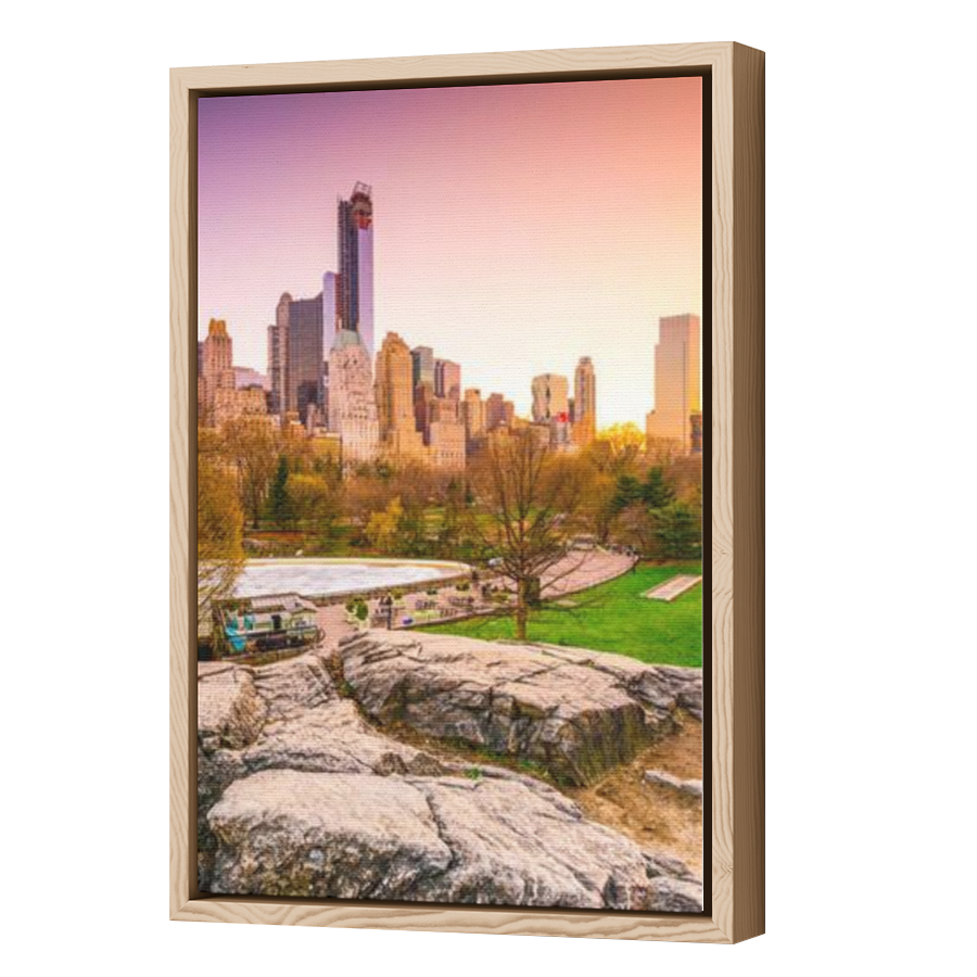 Thumbnail for Canvas - Wood Grain Floating Frame
