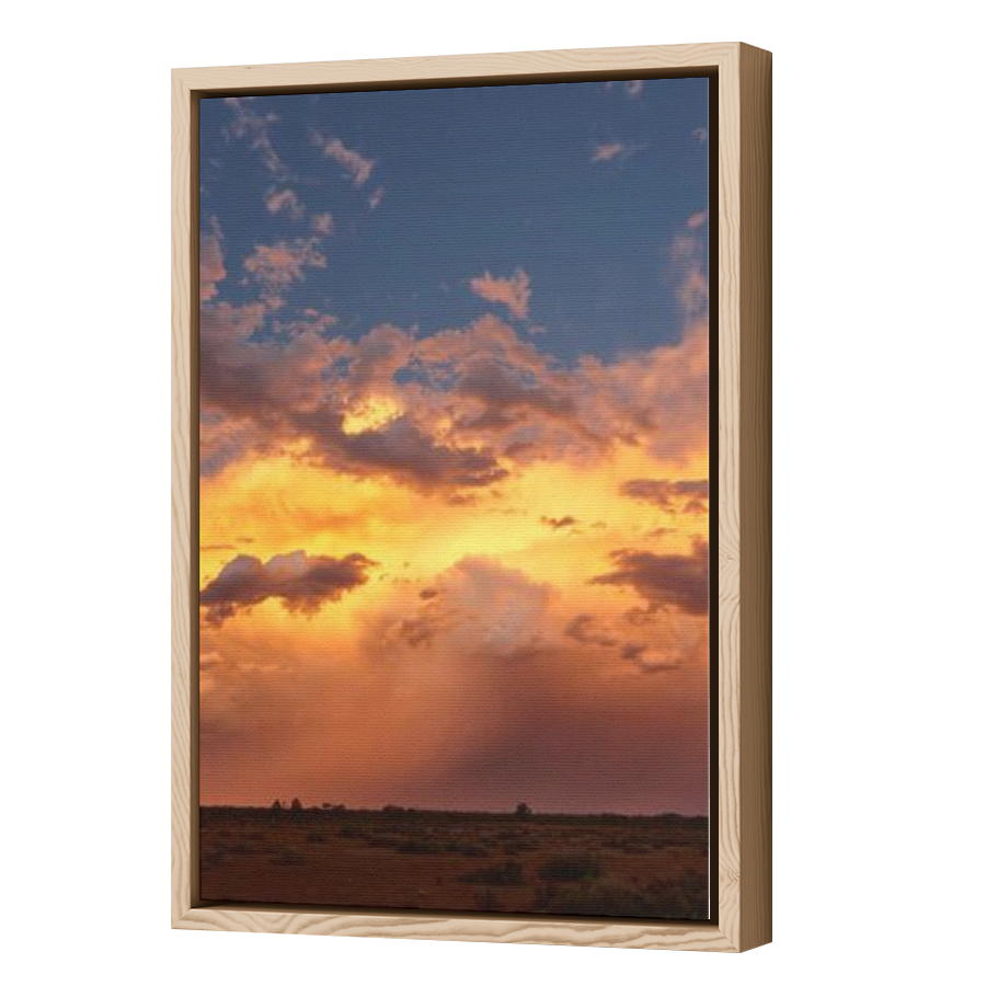 Thumbnail for Canvas - Wood Grain Floating Frame