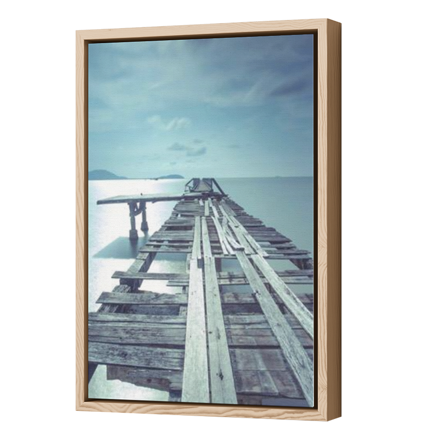 Thumbnail for Canvas - Wood Grain Floating Frame