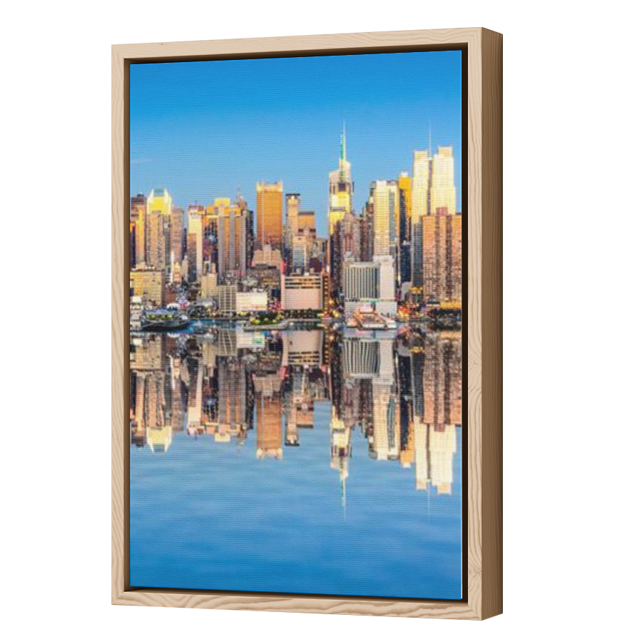 Thumbnail for Canvas - Wood Grain Floating Frame