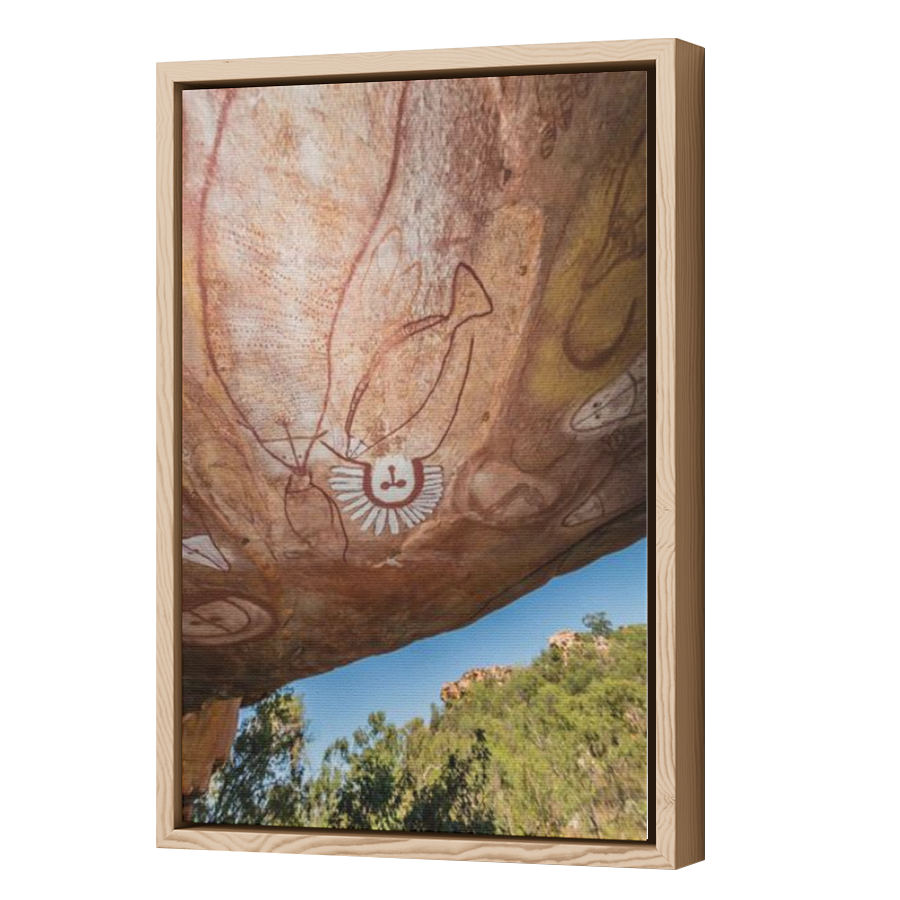 Thumbnail for Canvas - Wood Grain Floating Frame