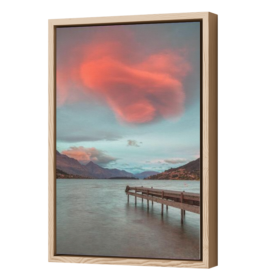 Thumbnail for Canvas - Wood Grain Floating Frame