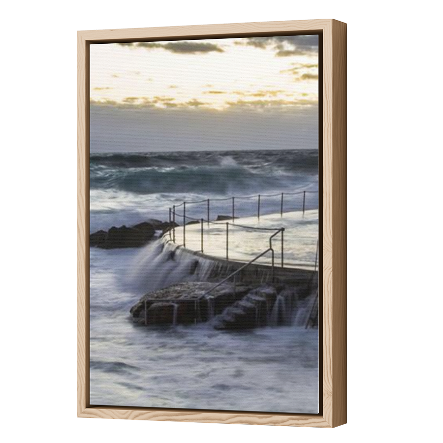 Thumbnail for Canvas - Wood Grain Floating Frame