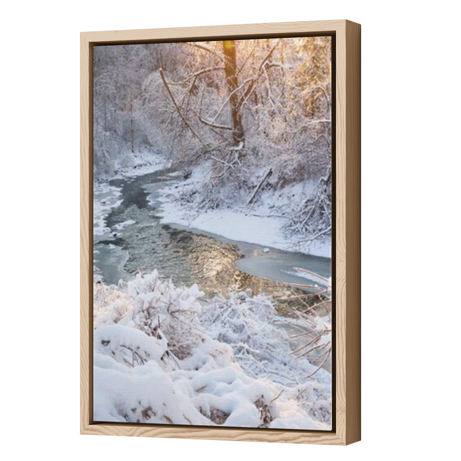 Thumbnail for Canvas - Wood Grain Floating Frame