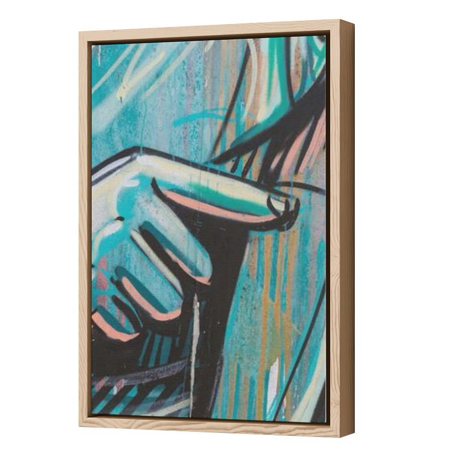 Thumbnail for Canvas - Wood Grain Floating Frame