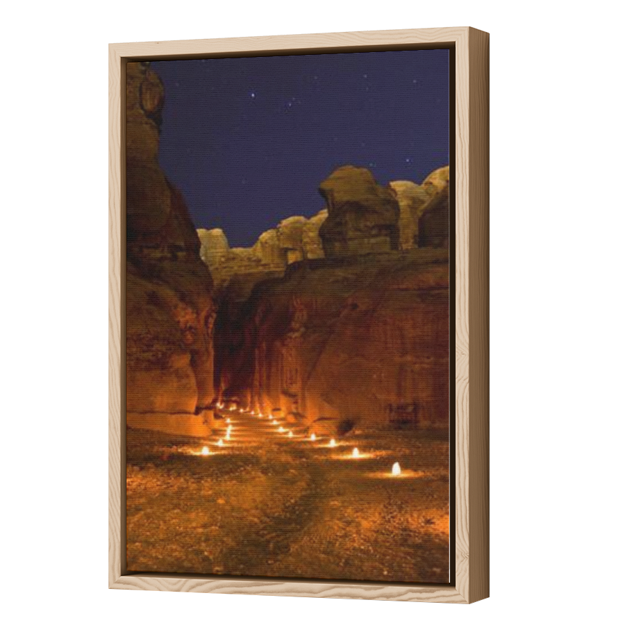 Thumbnail for Canvas - Wood Grain Floating Frame