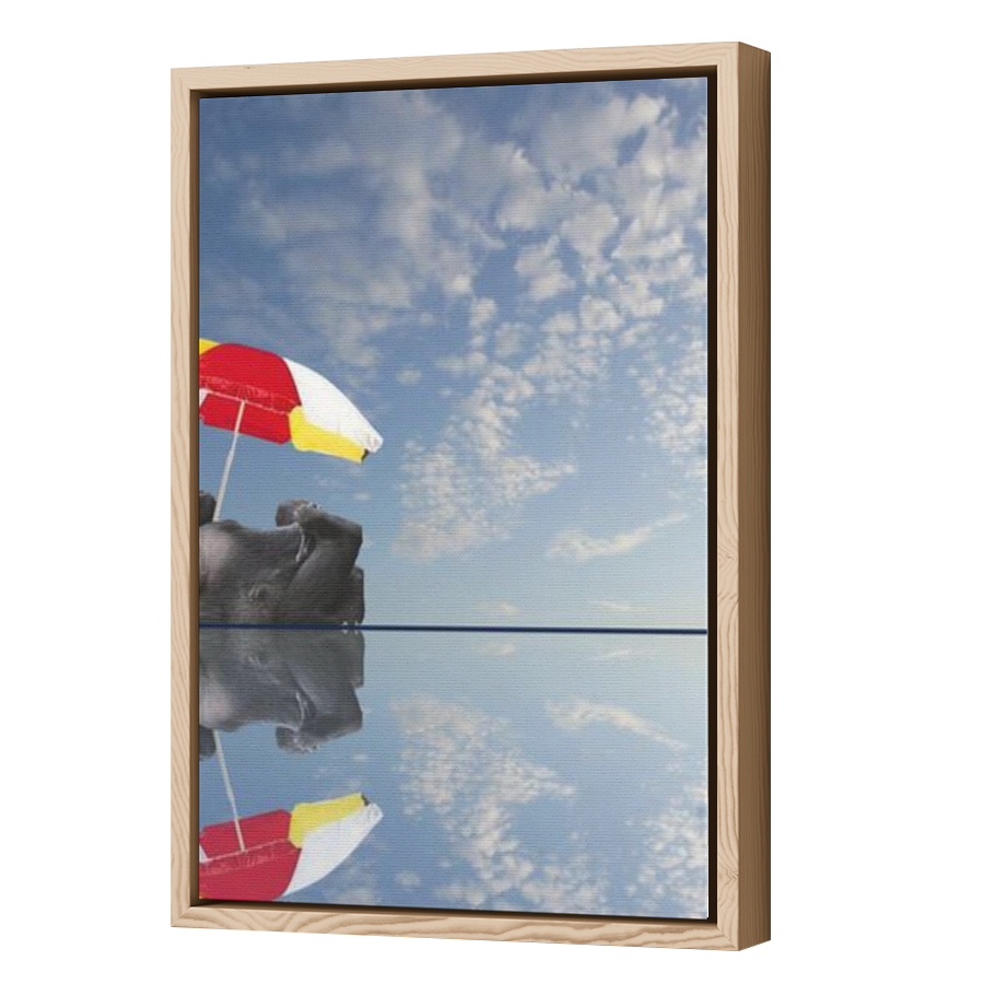 Thumbnail for Canvas - Wood Grain Floating Frame