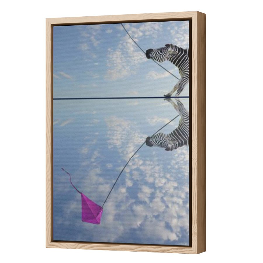 Thumbnail for Canvas - Wood Grain Floating Frame