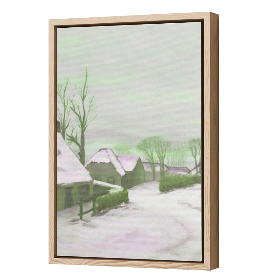 Thumbnail for Canvas - Wood Grain Floating Frame