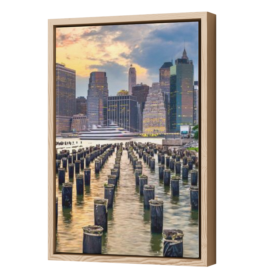 Thumbnail for Canvas - Wood Grain Floating Frame
