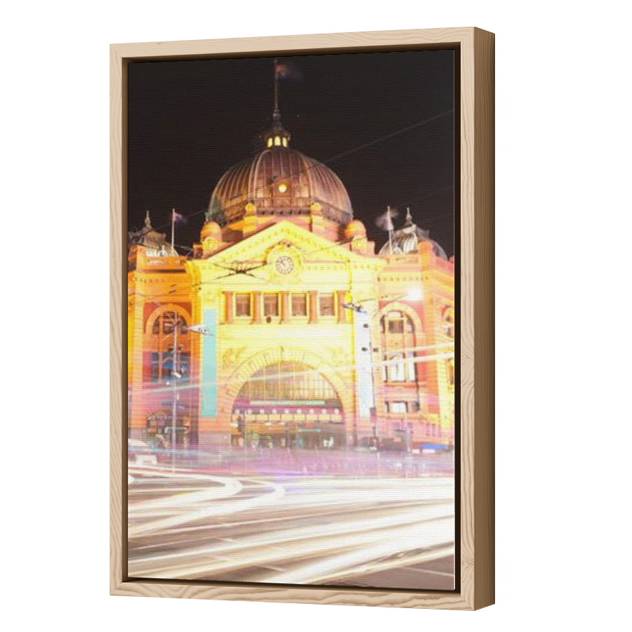 Thumbnail for Canvas - Wood Grain Floating Frame