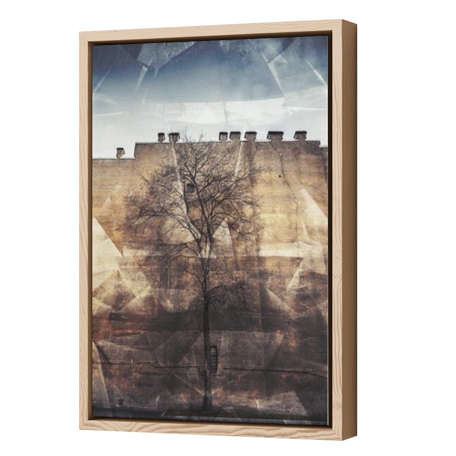 Thumbnail for Canvas - Wood Grain Floating Frame