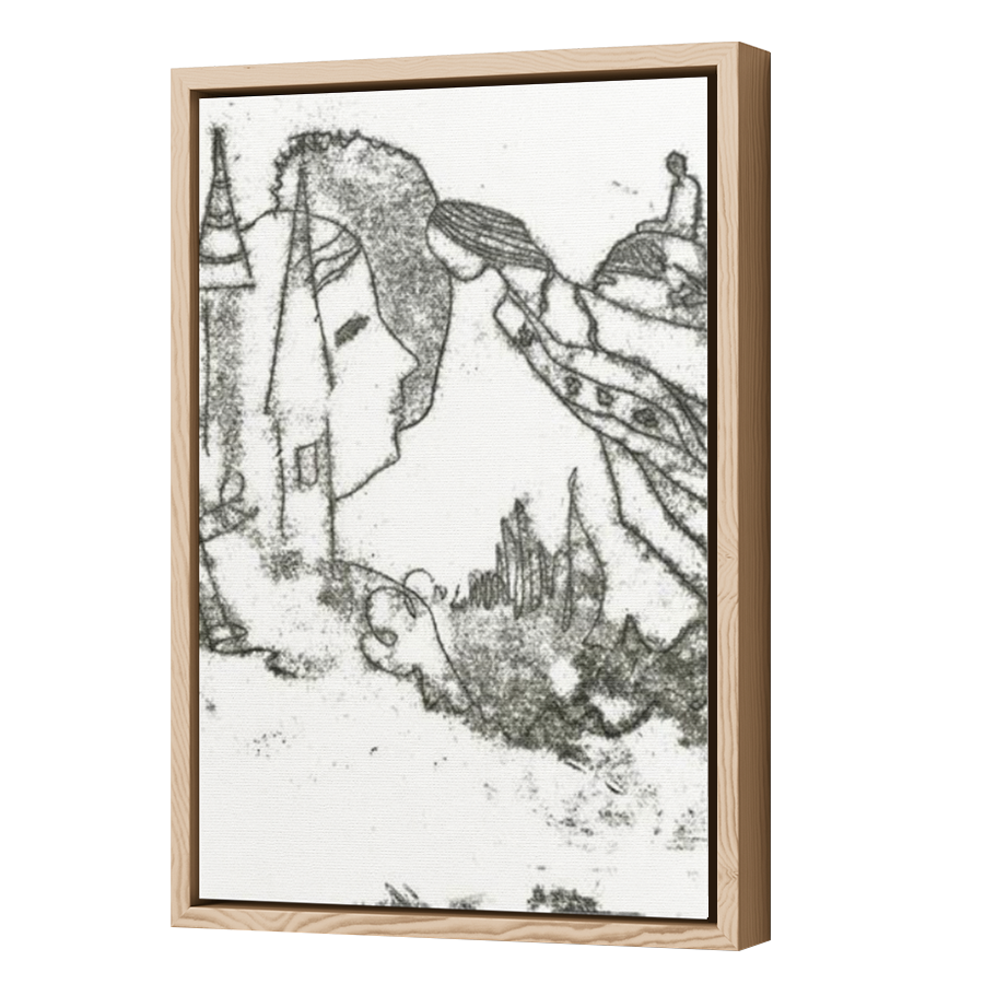 Thumbnail for Canvas - Wood Grain Floating Frame