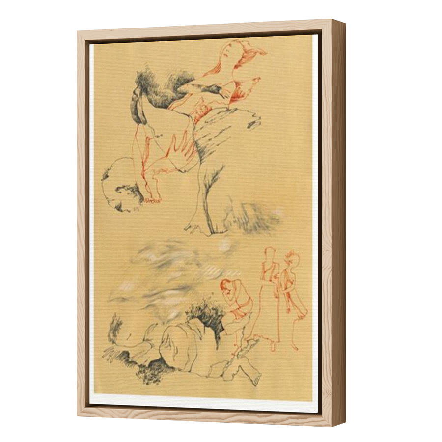 Thumbnail for Canvas - Wood Grain Floating Frame