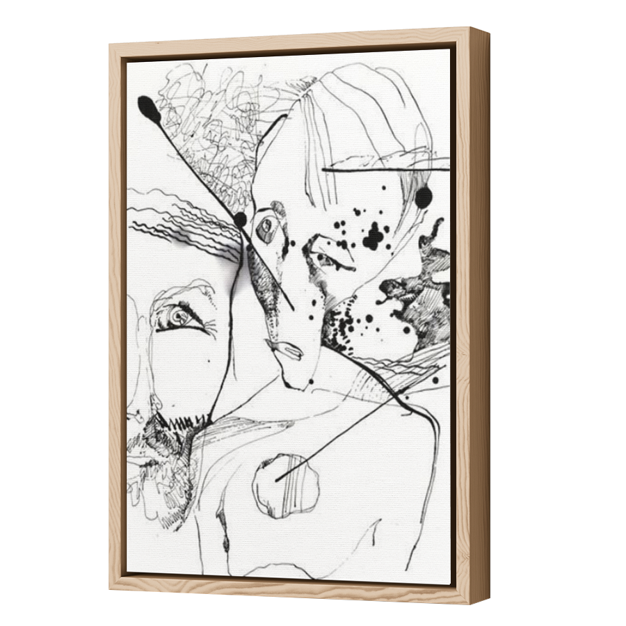 Thumbnail for Canvas - Wood Grain Floating Frame