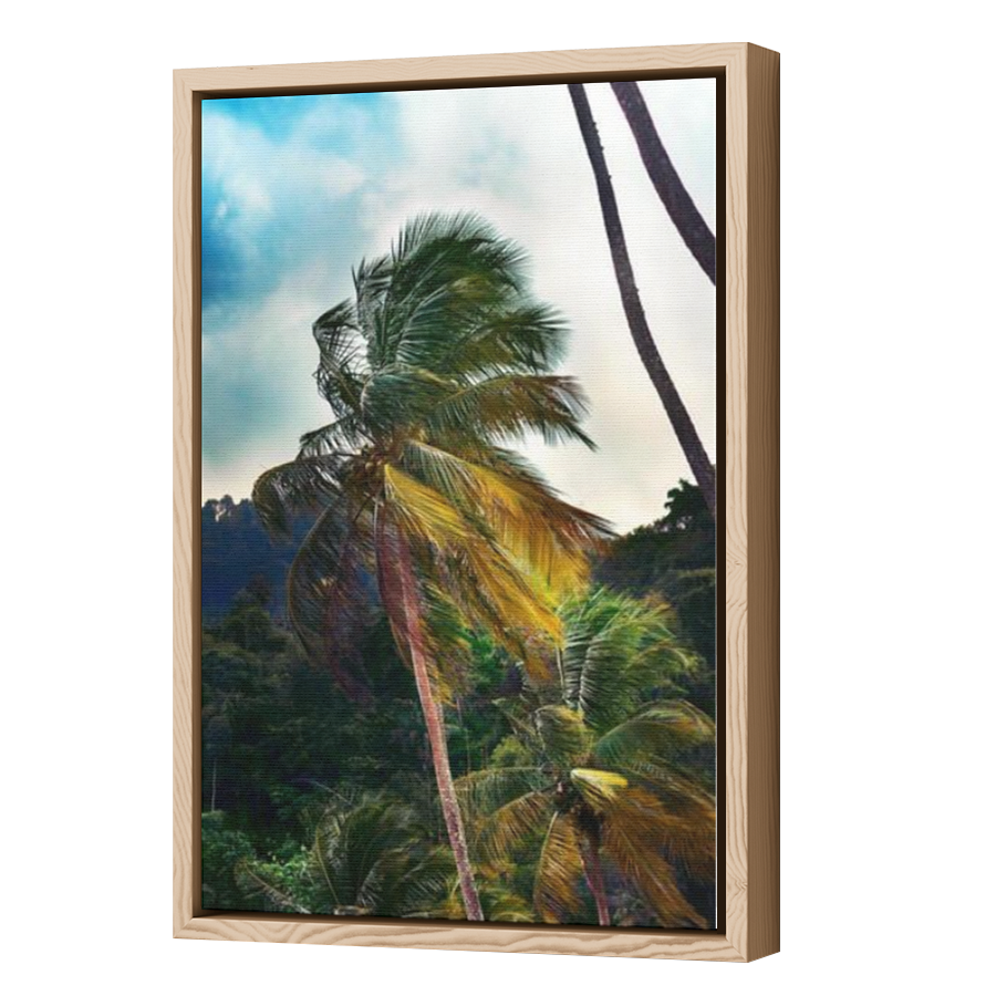 Thumbnail for Canvas - Wood Grain Floating Frame