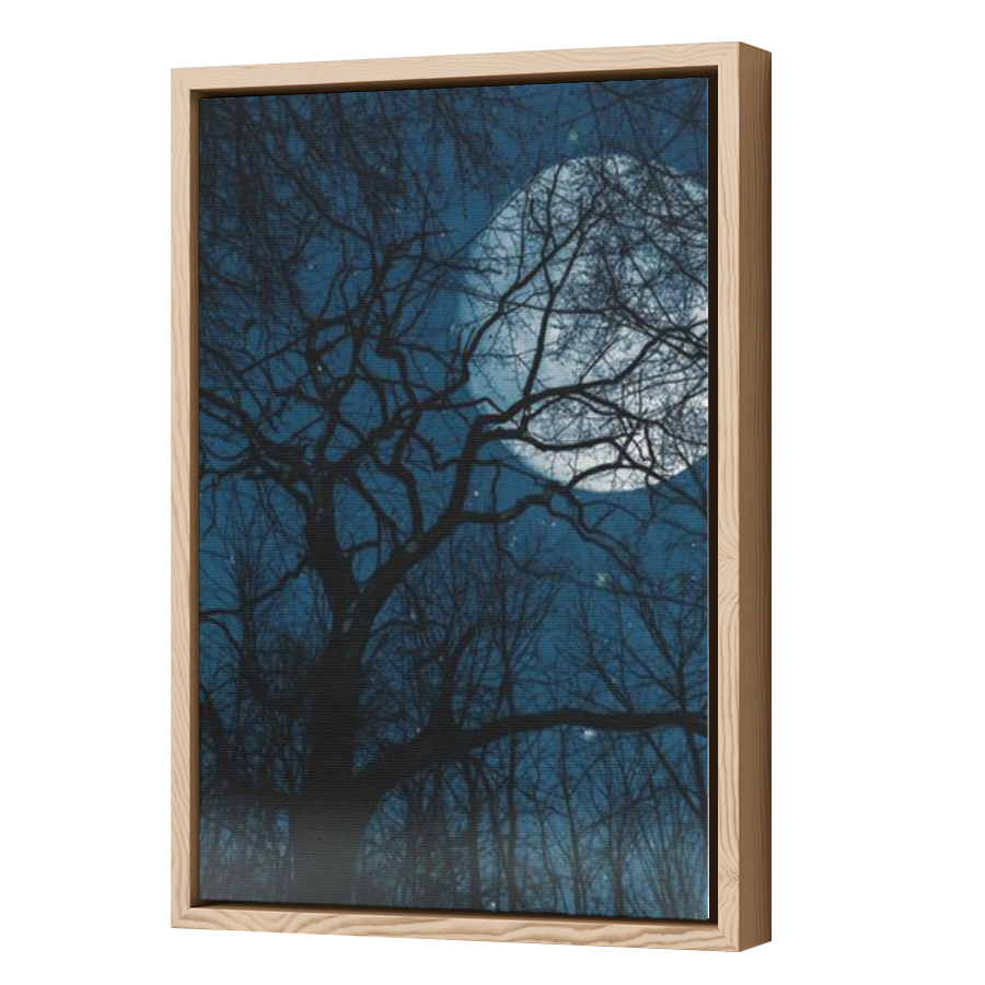 Thumbnail for Canvas - Wood Grain Floating Frame