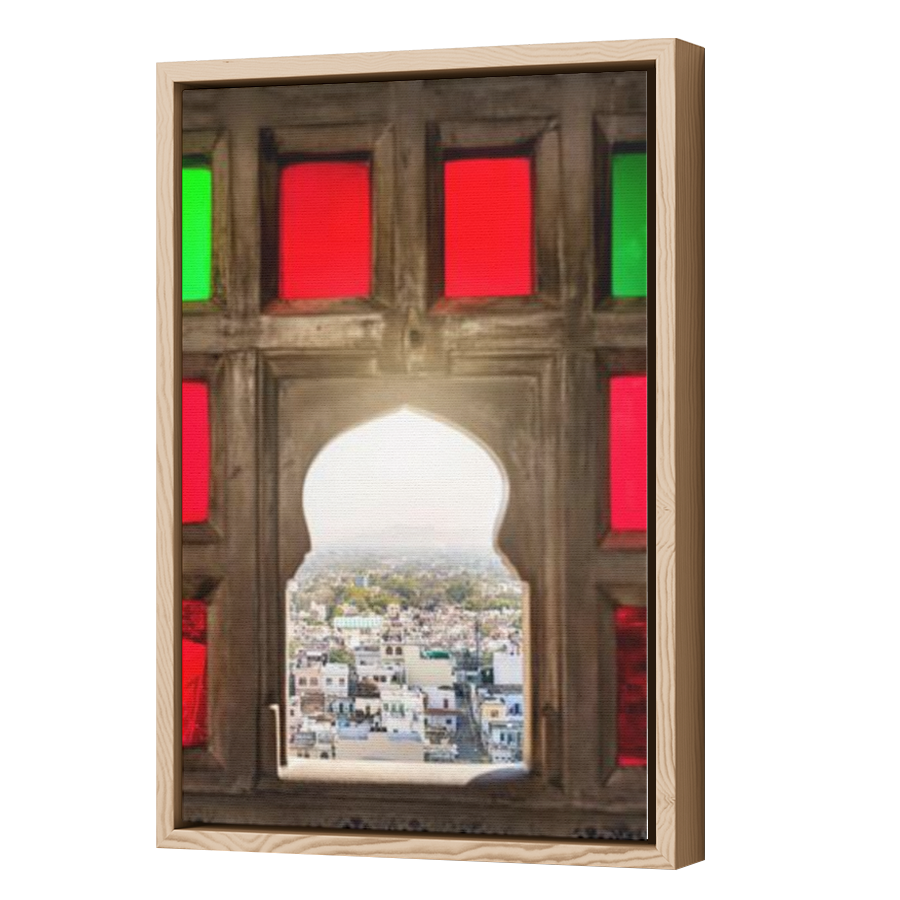 Thumbnail for Canvas - Wood Grain Floating Frame
