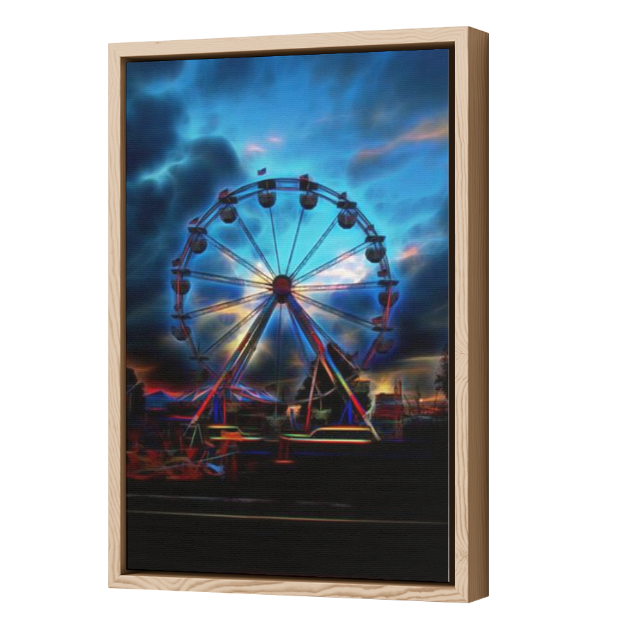 Thumbnail for Canvas - Wood Grain Floating Frame