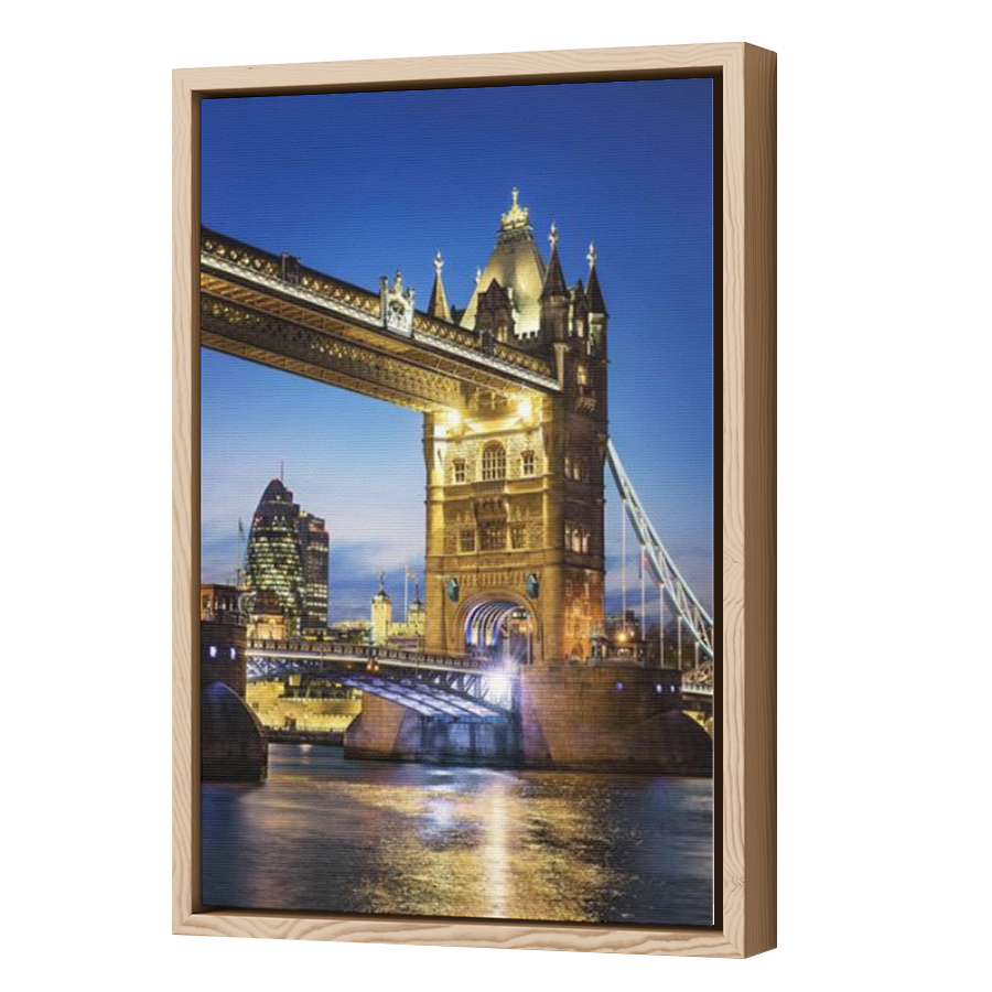 Thumbnail for Canvas - Wood Grain Floating Frame