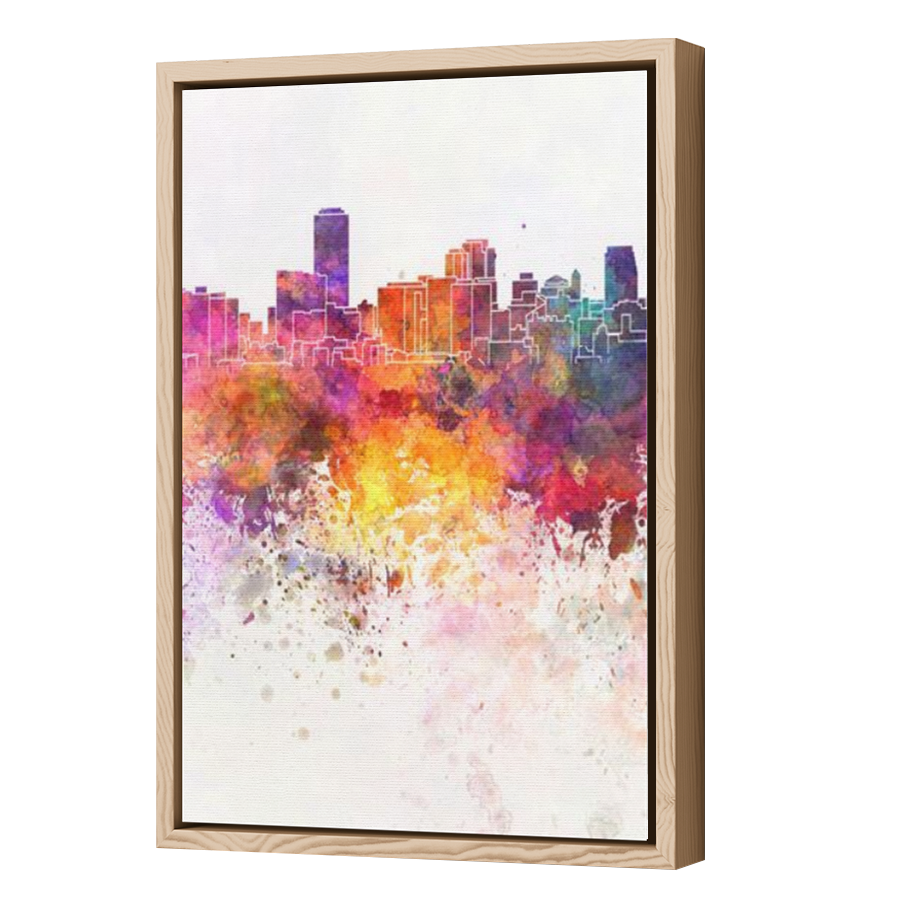 Thumbnail for Canvas - Wood Grain Floating Frame