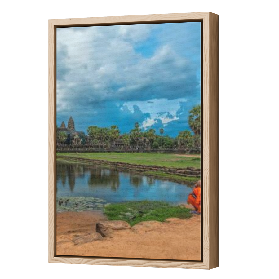 Thumbnail for Canvas - Wood Grain Floating Frame