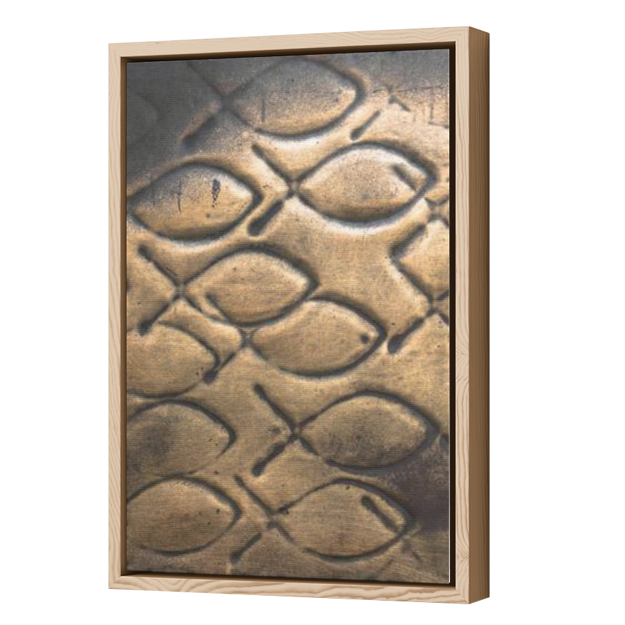 Thumbnail for Canvas - Wood Grain Floating Frame