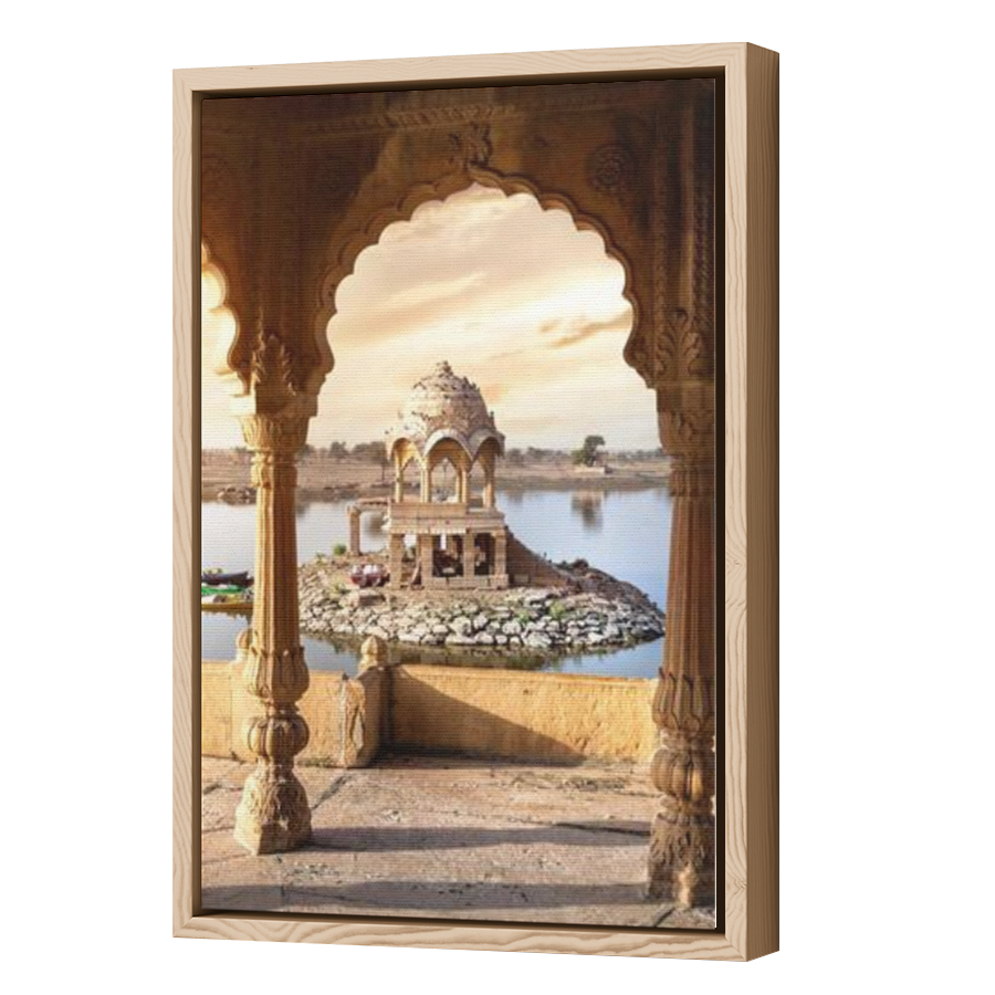 Thumbnail for Canvas - Wood Grain Floating Frame
