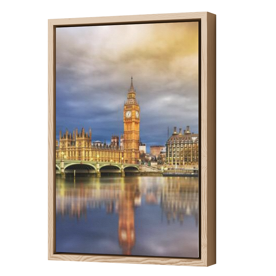 Thumbnail for Canvas - Wood Grain Floating Frame