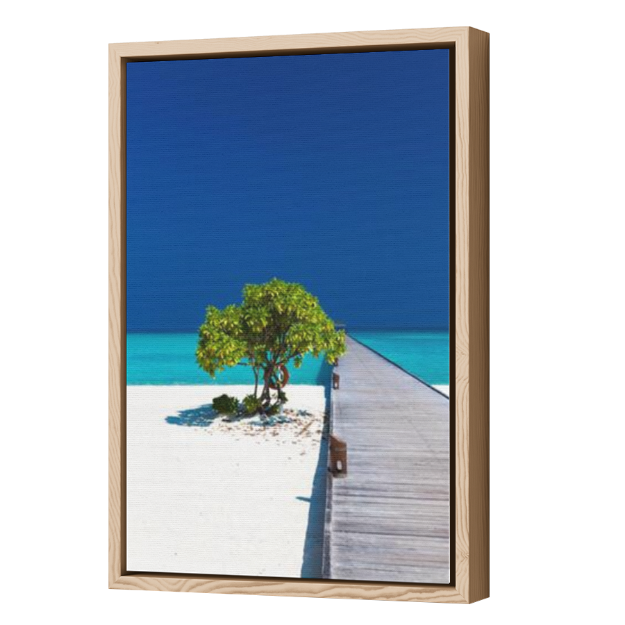 Thumbnail for Canvas - Wood Grain Floating Frame